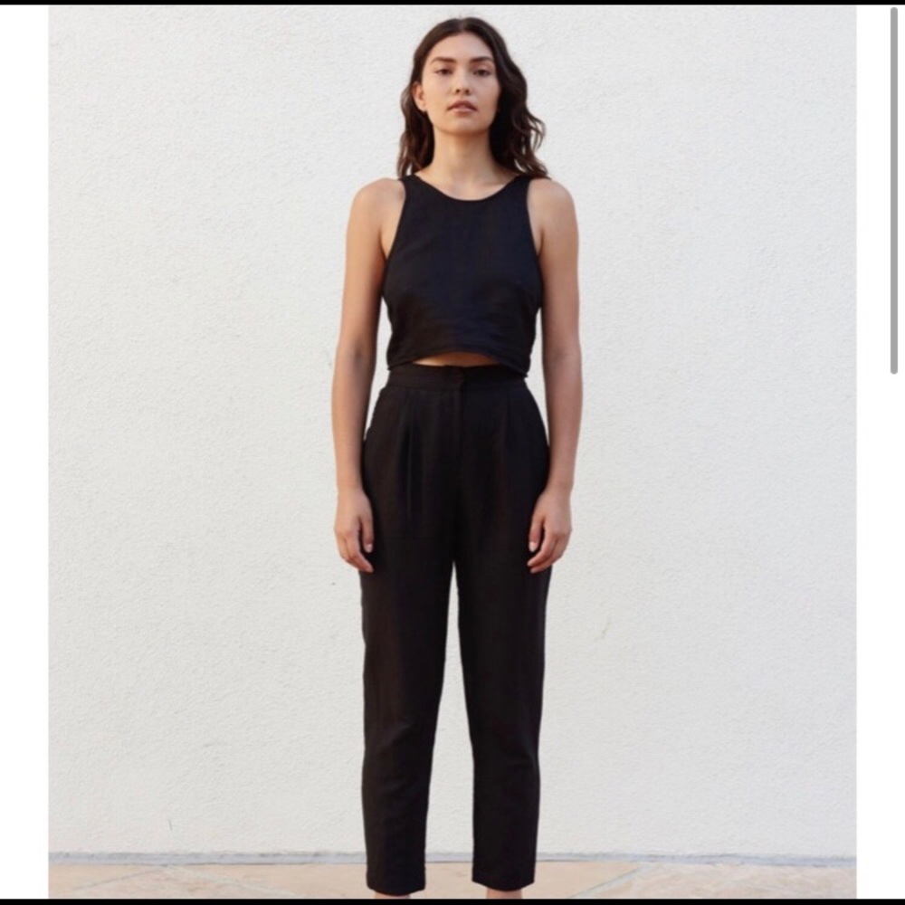 First Rite linen tapered trousers